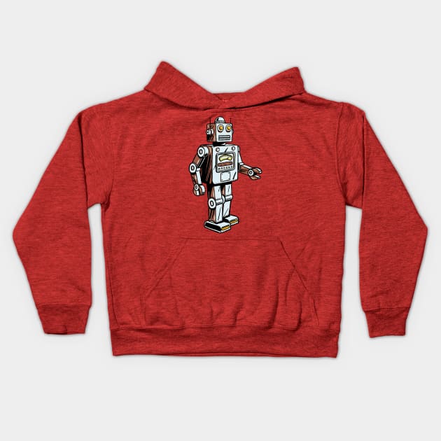 Retro Robot Kids Hoodie by LittleBunnySunshine